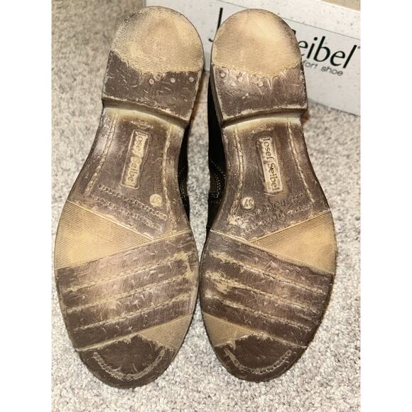 Josef Seibel Sienna 71 Chelsea Olive Black‎ Leather Boots Womens 6-6.5 EU 37 New - Picture 9 of 10